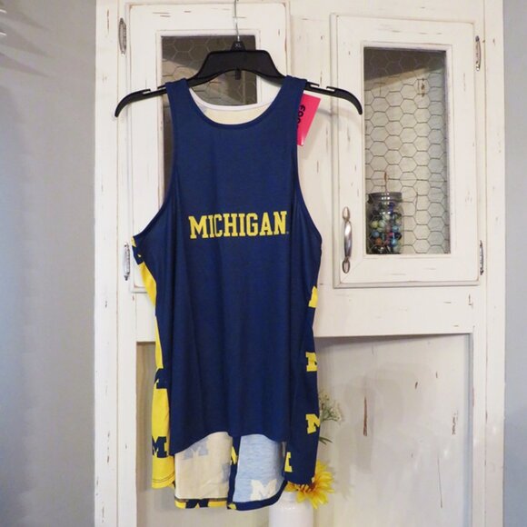NWT FOCO NCAA College Michigan Wolverines Tie Breaker Tank Top‎ Size Medium - Picture 4 of 8